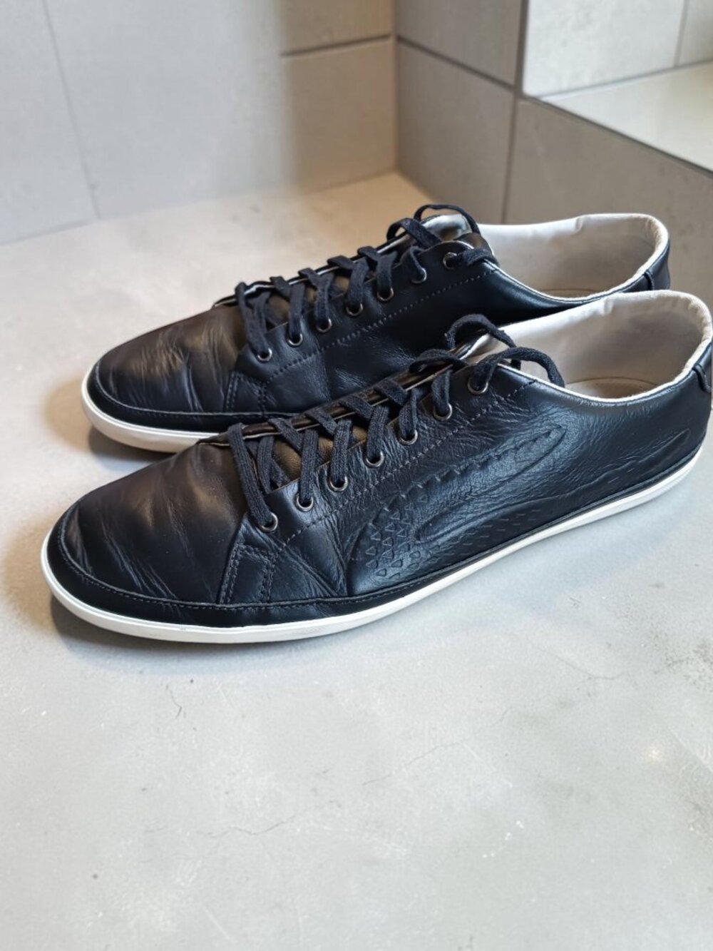 Lacoste Bocana Black Leather Sneakers Men’s 9.5
